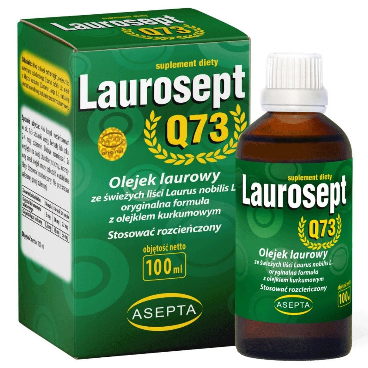 Asepta Laurosept Q73 Laurel Oil with Turmeric - 100 ml