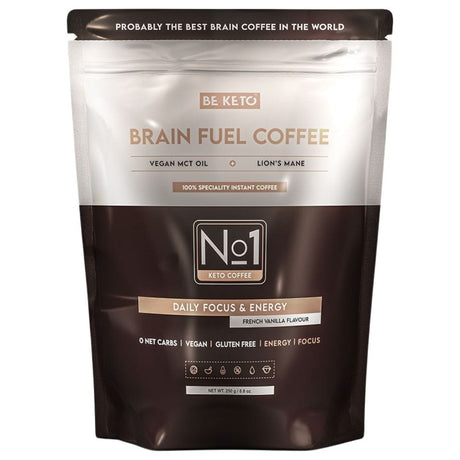 BeKeto Instant Coffee Brain Fuel, French Vanilla - 250 g