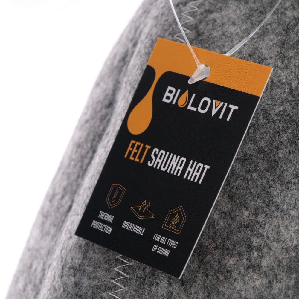 Bilovit Felt Sauna Cap, Grey - 1 Piece