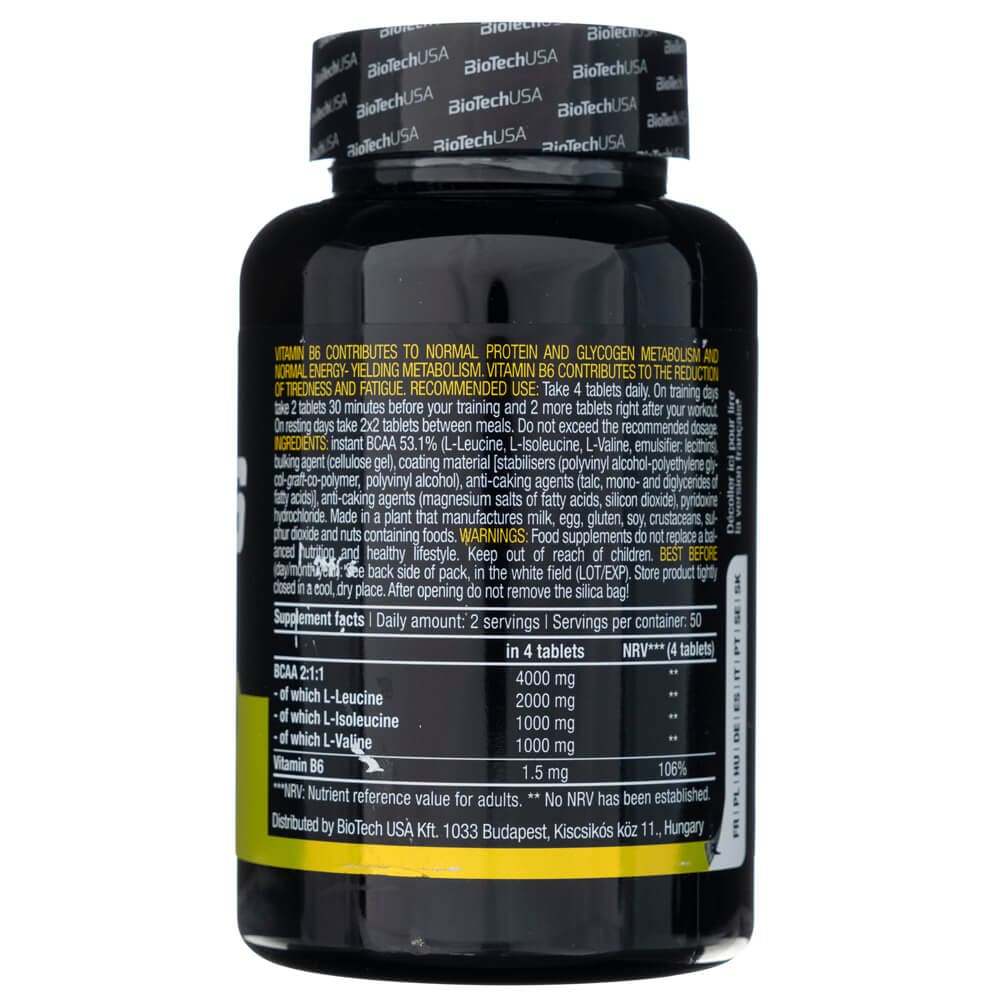 BioTech USA BCAA + B6 - 100 Tablets