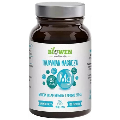 Biowen Magnesium Taurate with Vitamin B6 (P-5-P) - 100 Capsules