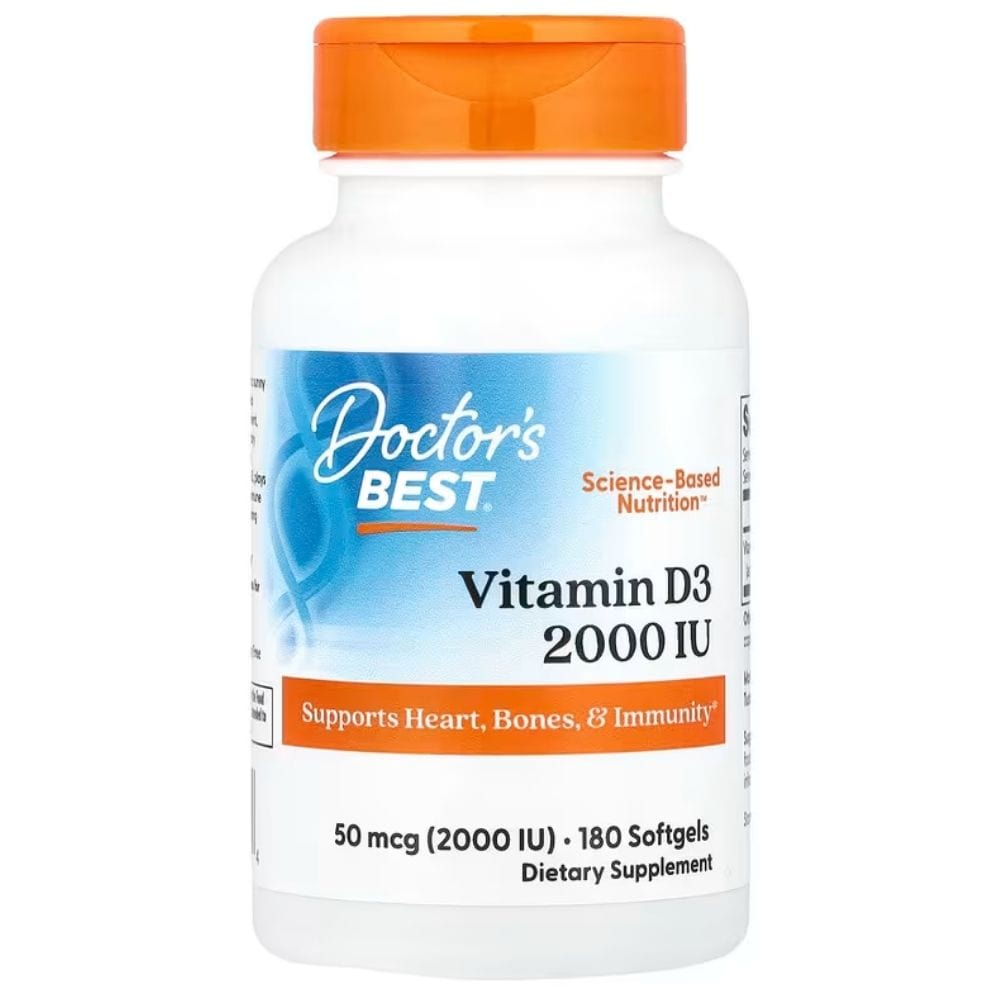 Doctor's Best Vitamin D3 2000 IU - 180 Softgels