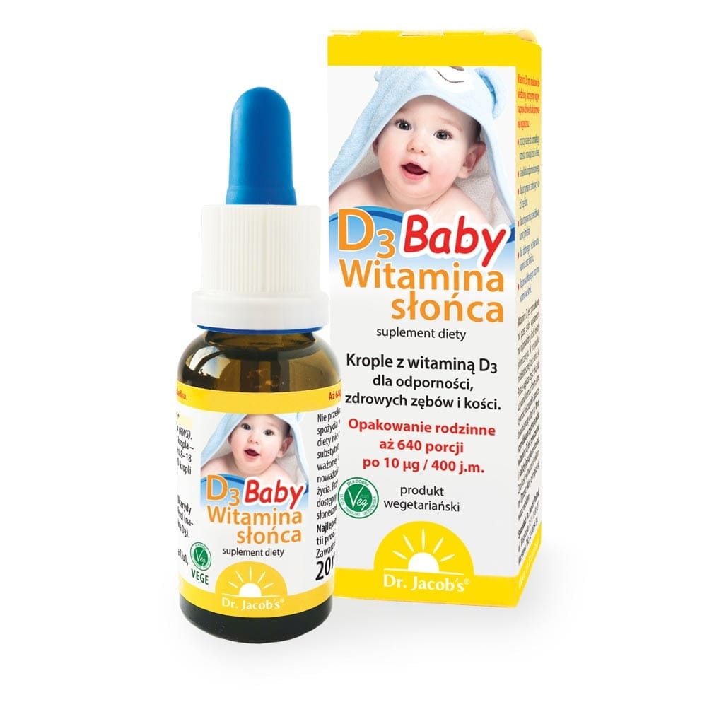Dr. Jacob's Vitamin D3 BABY, Drops - 20 ml