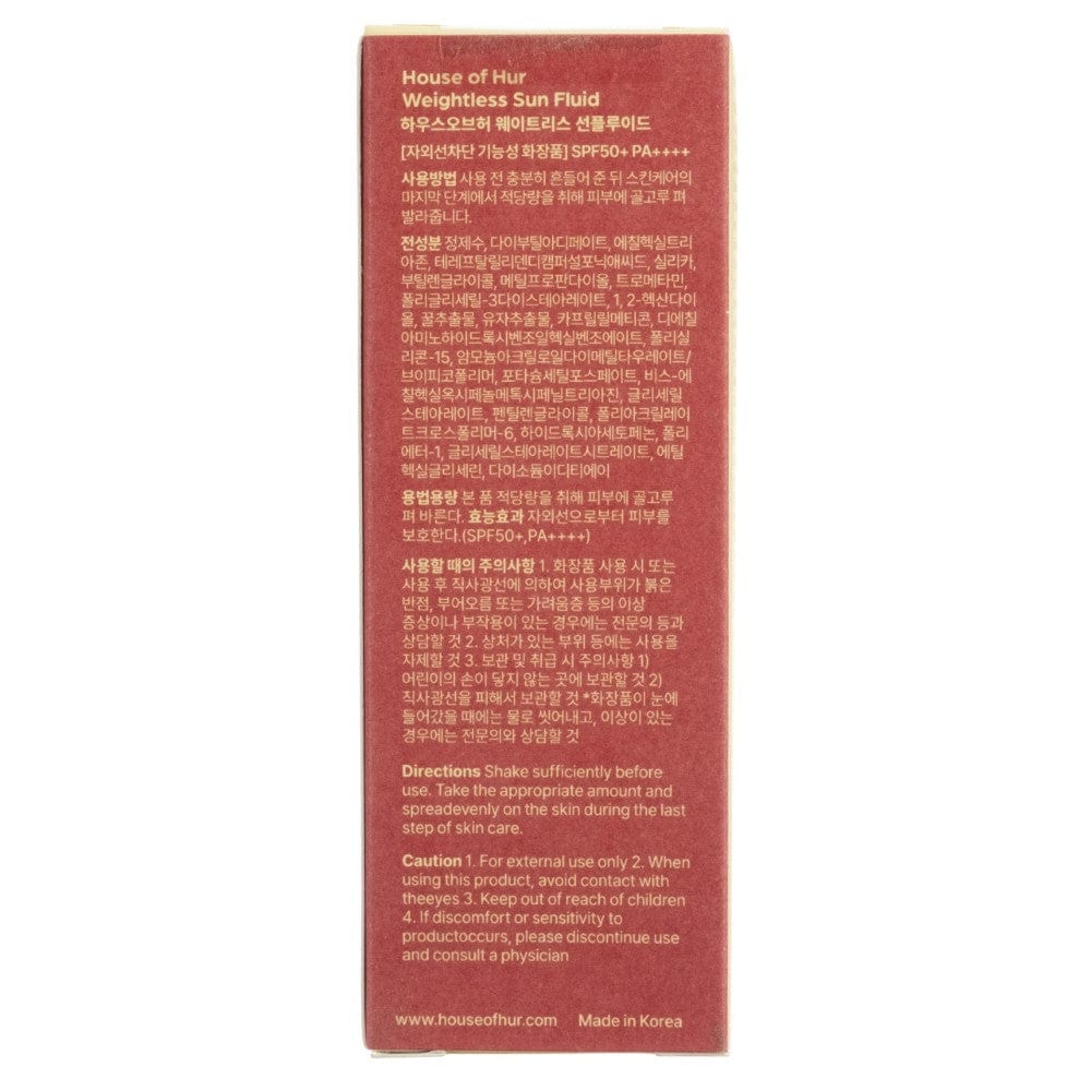 House Of Hur Weightless Sun Fluid SPF50+ - 50 ml
