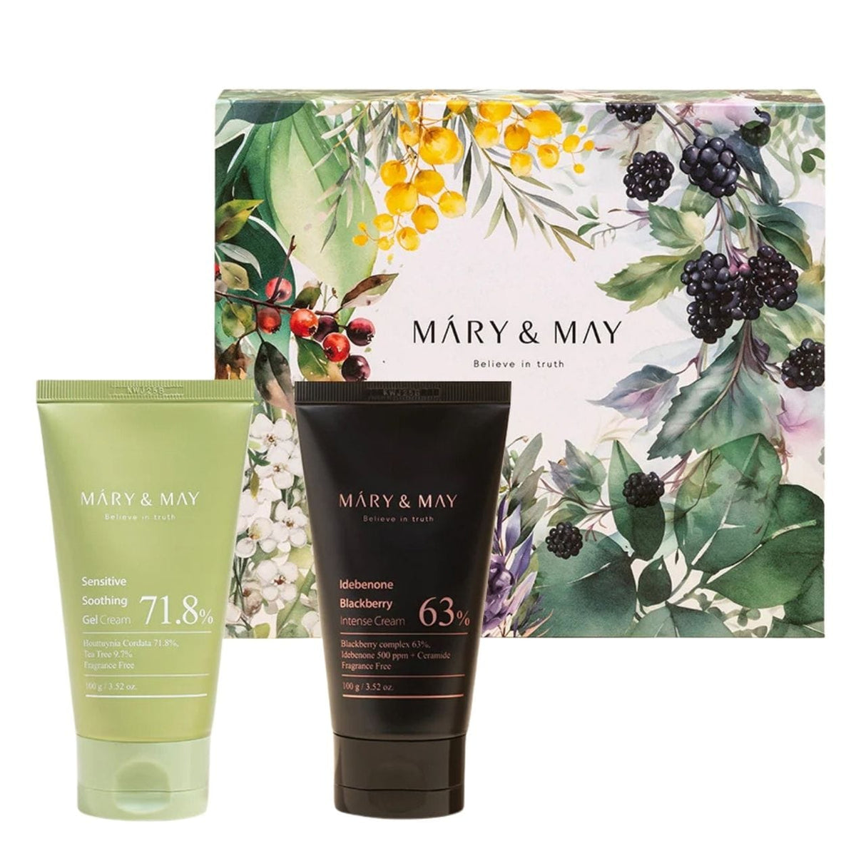Mary&May Set: Soothing Gel Cream + Intensive Idebenone Cream - 2 x 100 g