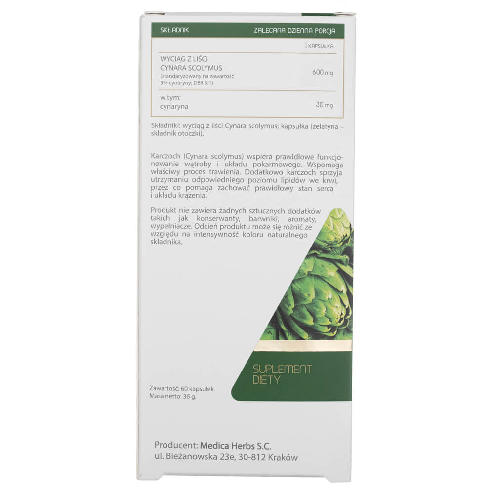 Medica Herbs Artichoke - 60 Capsules