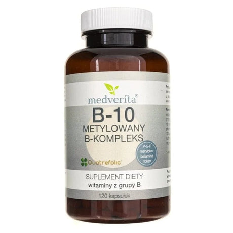 Medverita B-10 Methylated B-Complex - 120 Capsules