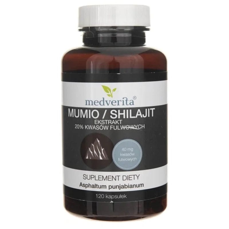 Medverita Mumio / Shilajit extract 20% Fulvic Acids - 120 Capsules