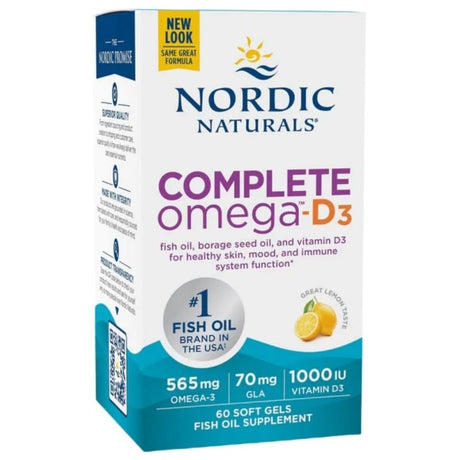 Nordic Naturals Complete Omega-D3, Lemon - 60 Capsules