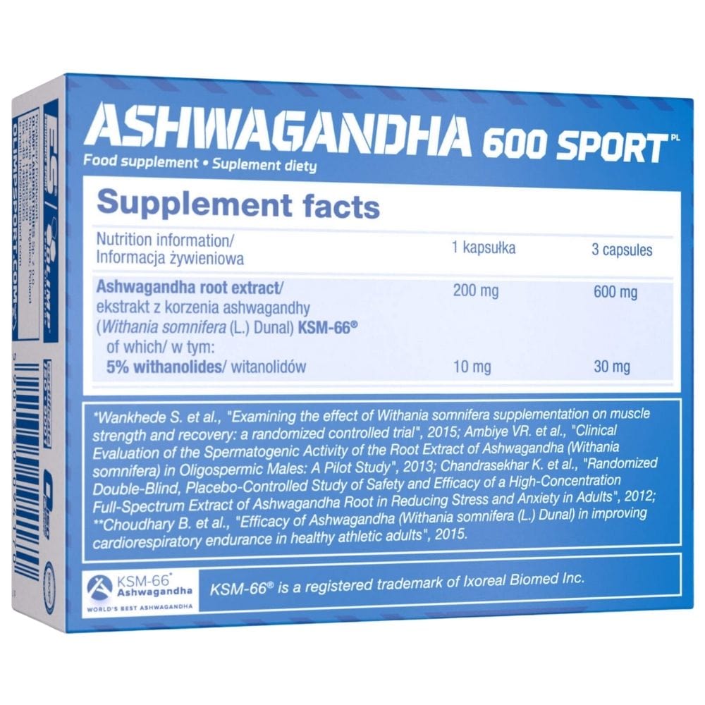Olimp Ashwagandha 600 Sport - 60 Capsules