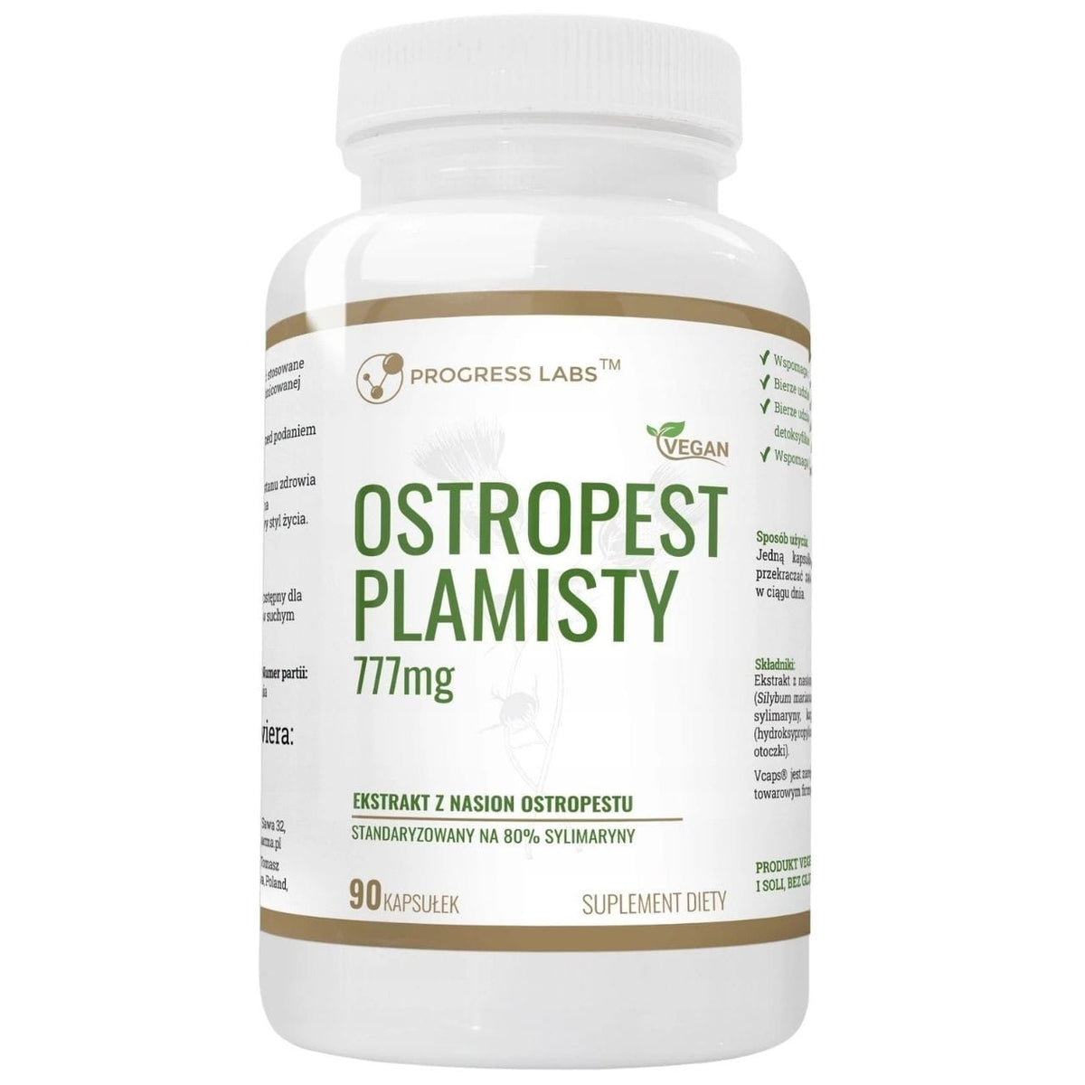 Progress Labs Milk Thistle 777 mg - 90 Capsules