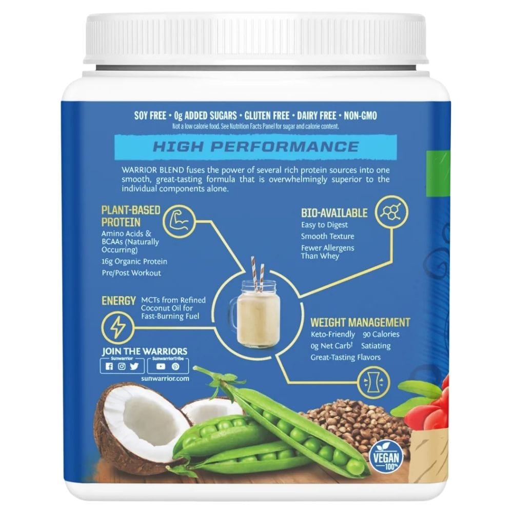 Sunwarrior Warrior Blend Protein, Plant Protein, Mocha - 375 g
