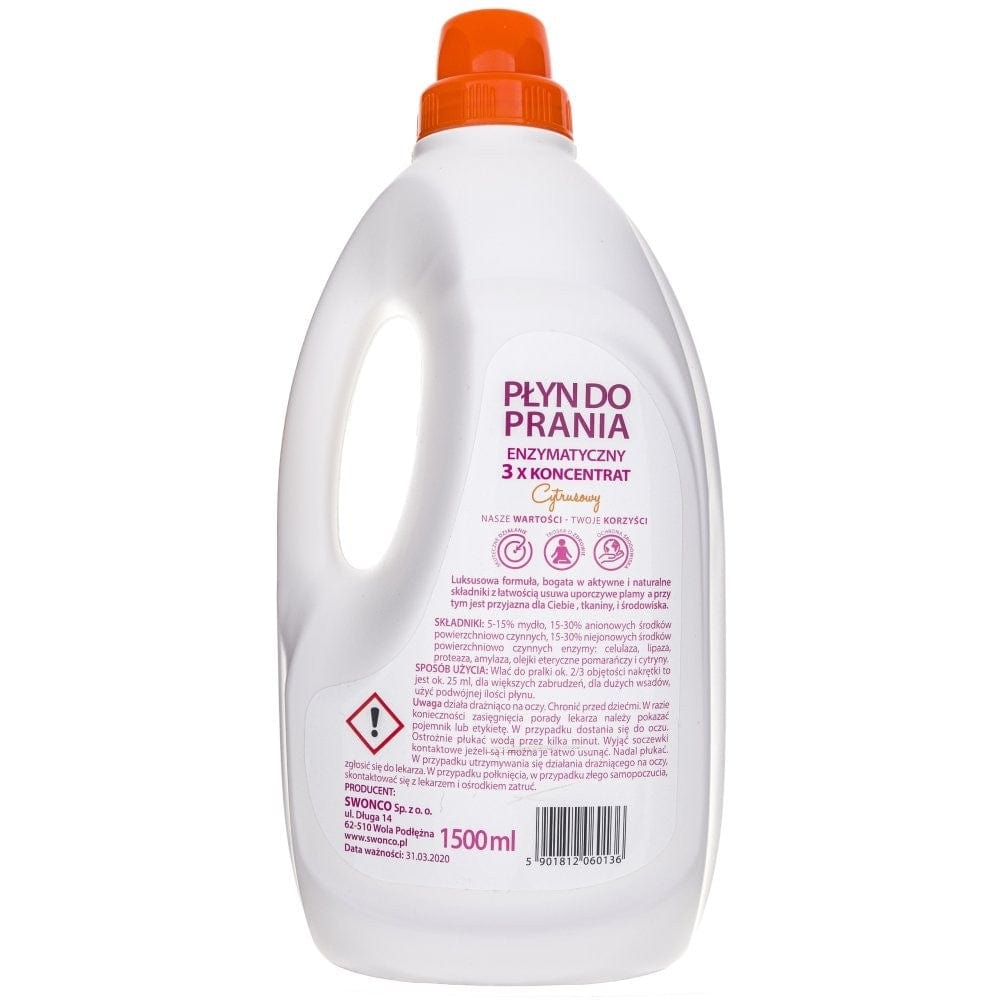 Swonco Laundry Liquid Enzymatic, Citrus - 1500 ml