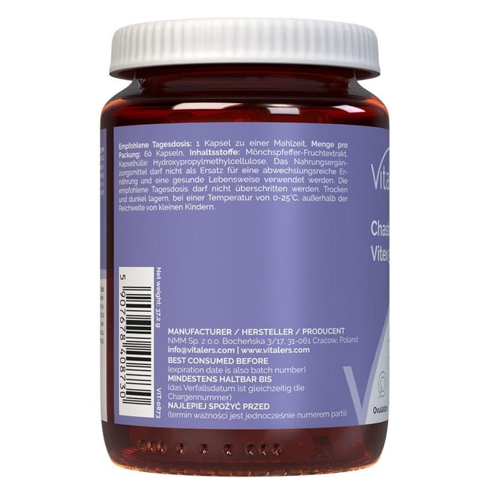 Vitaler's Chasteberry Vitex 500 mg - 60 Capsules