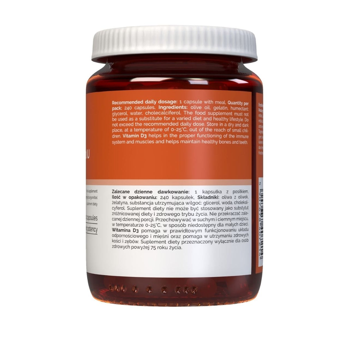 Vitaler's Vitamin D3 4000 IU - 240 Softgels