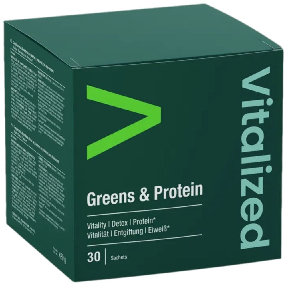 Vitalized Greens & Protein, Superfoods and Plant-based Protein - 30 Sachets