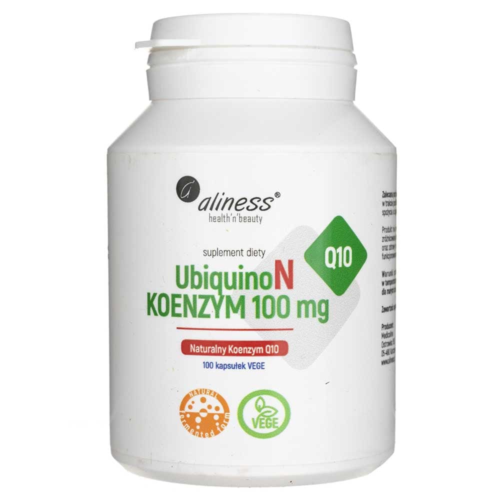 Aliness UbiquinoN natural coenzyme Q10 - 100 Veg Capsules