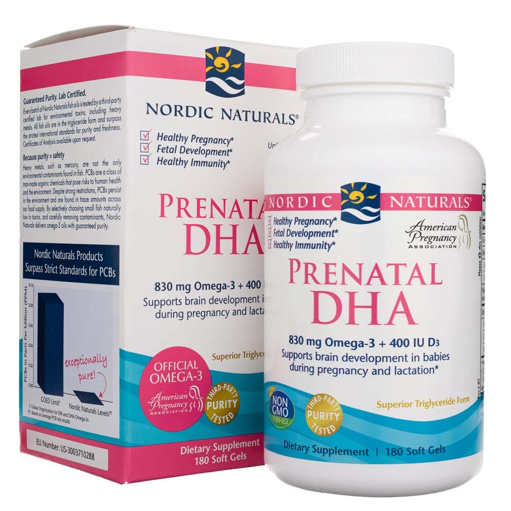Nordic Naturals Prenatal DHA Unflavored Formula - 180 Softgel