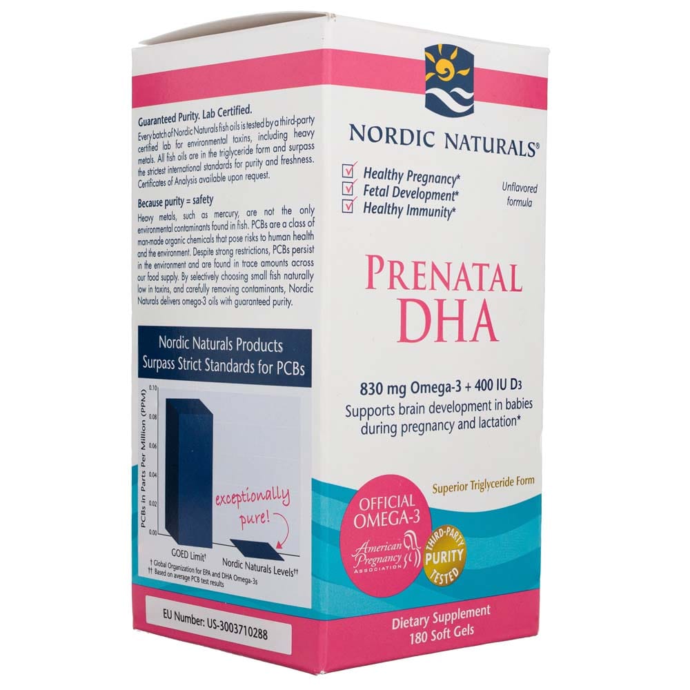 Nordic Naturals Prenatal DHA Unflavored Formula - 180 Softgel