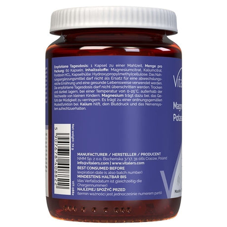 Vitaler's Magnesio 100 mg + Potassio 150 mg + Vitamina B6 6 mg - 60 capsule