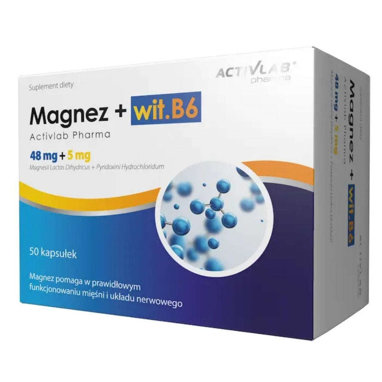 Activlab Pharma Magnesium + Vitamin B6 - 50 Capsules