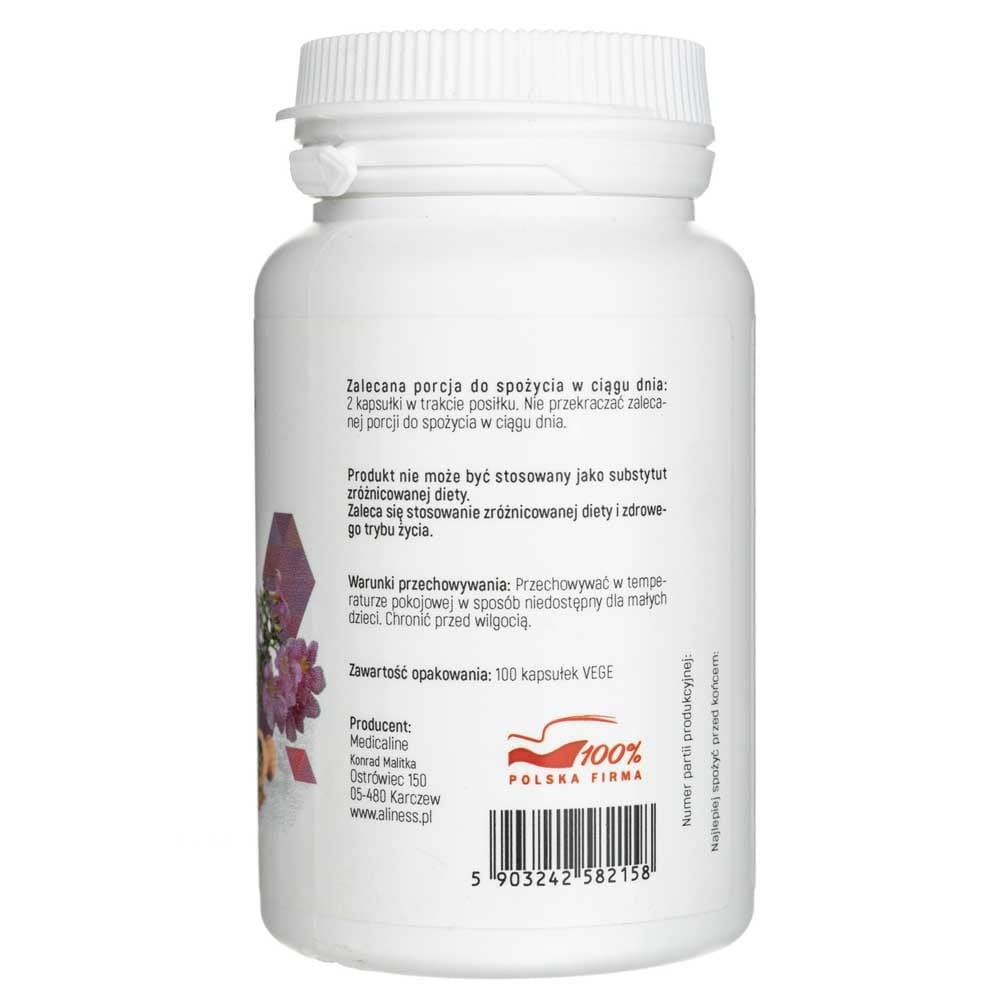 Aliness Pau d'Arco (Lapacho bark powder) 500 mg - 100 Veg Capsules