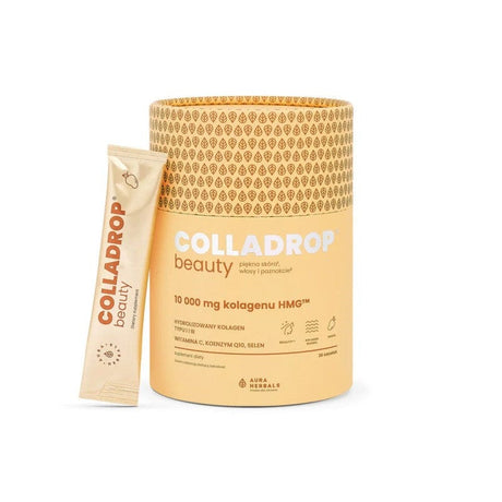 Aura Herbals Colladrop® Beauty HMG Collagen 10 000 mg, Mango - 30 Sachets