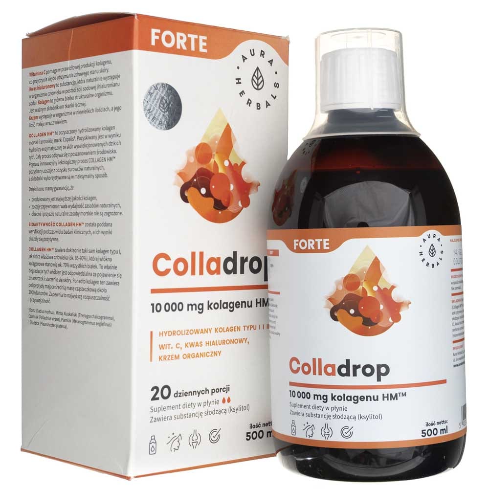 Aura Herbals Colladrop Forte Marine Collagen 10000 mg - 500 ml