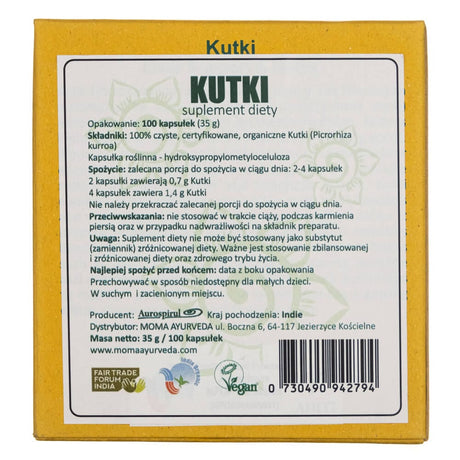 Aurospirul Kutki - 100 Capsules