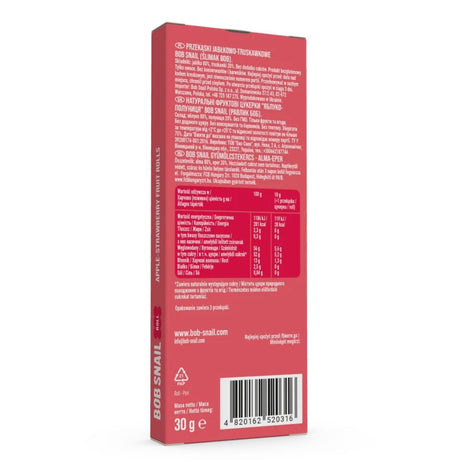 Bob Snail Rollsy Apple & Strawberry Snack with No Added Sugar - 30 g