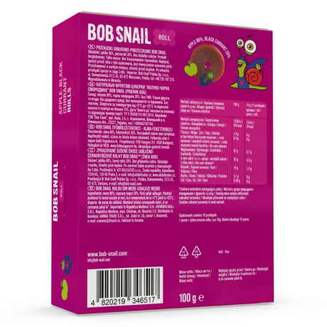 Bob Snail Rollsy Fruit, Apple-Black Currant - 100 g