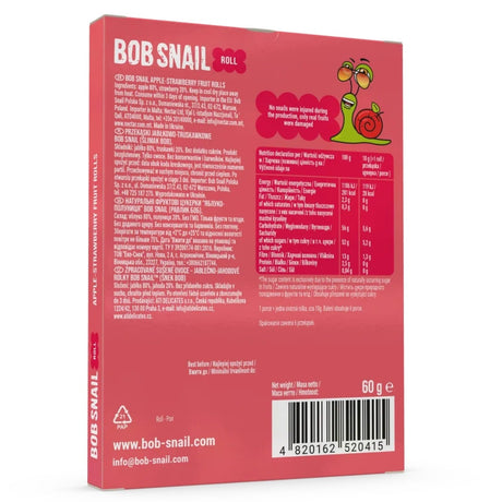 Bob Snail Rollsy Fruit, Apple-Strawberry - 60 g