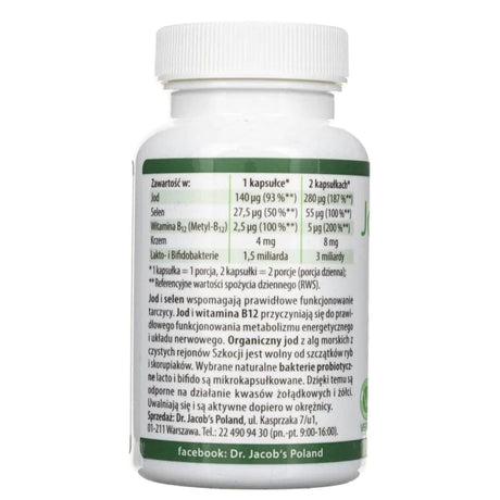 Dr. Jacob's Iodine + Selenium probio - 90 Capsules