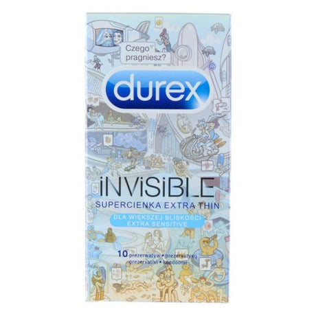 Durex Invisible Emoji Super Thin Condoms - 10 pieces