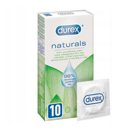 Durex Naturals Condoms with Lubricant - 10 pieces