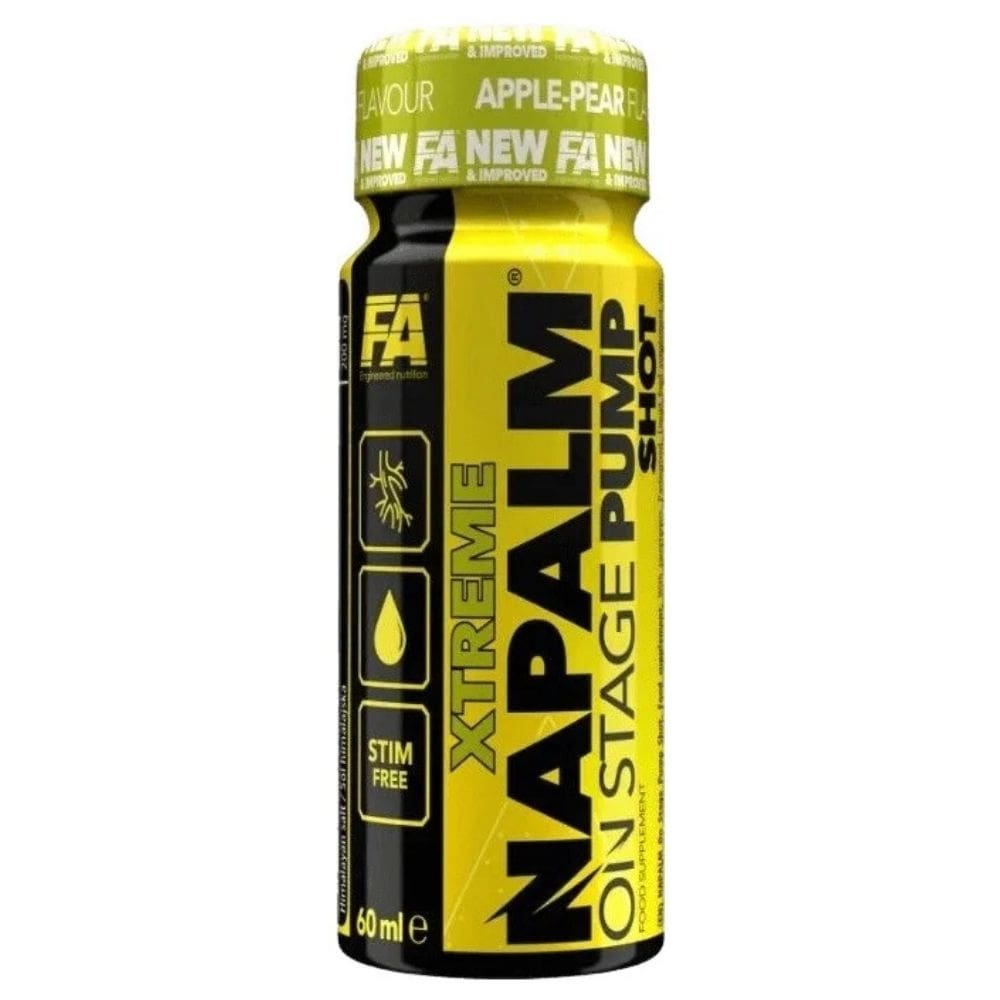 Fitness Authority NAPALM On Stage Pump Shot, Apple-Pear - 12 Pieces