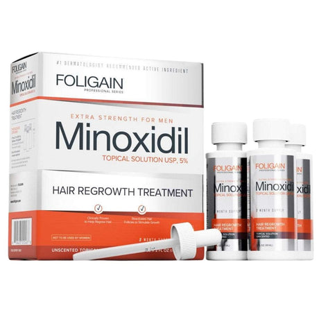 Foligain Man Minoxidil 5% Hair Regrowth Treatment for Men – 3 Pieces