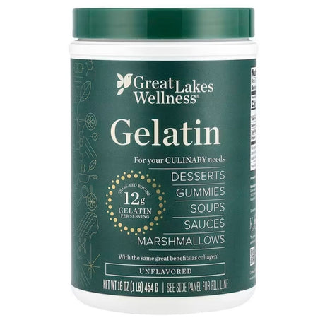 Great Lakes Wellness Gelatin Powder, Unflavored - 454 g