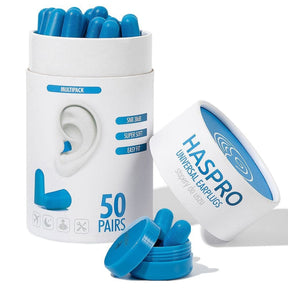 Haspro Tube50 Earplugs Blue - 50 Pairs