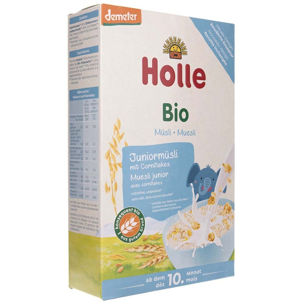 Holle Junior Multigrain Muesli with Corn Flakes after 10 Months - 250 g