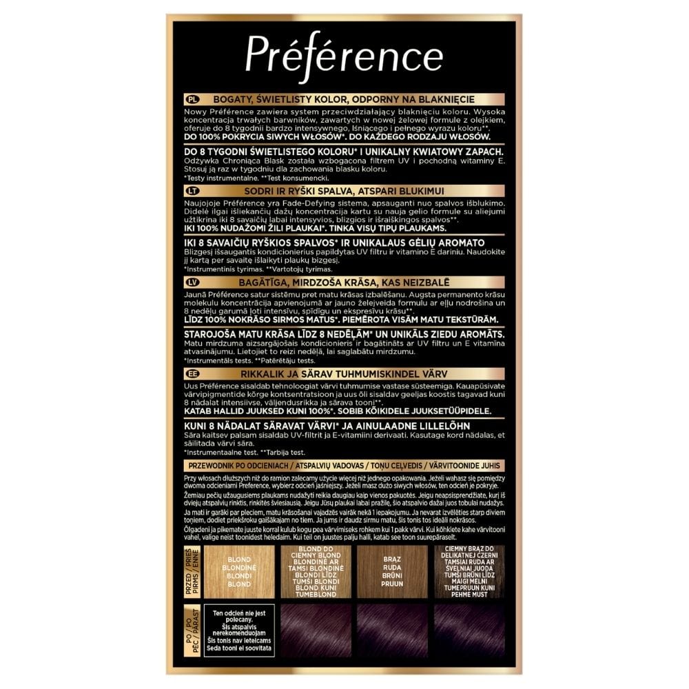 L'Oréal Paris Preference Hair Colour 3.12 Toronto, Dark Brown