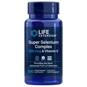 Life Extension Super Selenium Complex 200 mcg & Vitamin E - 100 Veg Capsules