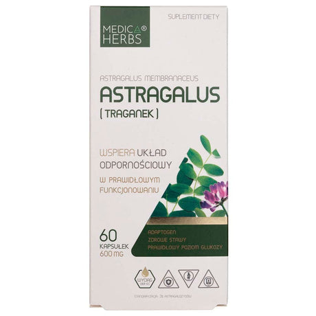 Medica Herbs Astragalus (Traganium) 600 mg - 60 Capsules