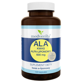 Medverita Alpha Lipoic Acid (ALA) 600 mg - 100 Capsules