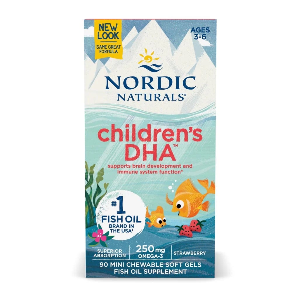 Nordic Naturals Children's DHA Omega-3 250 mg, Strawberry - 360 Mini Capsules