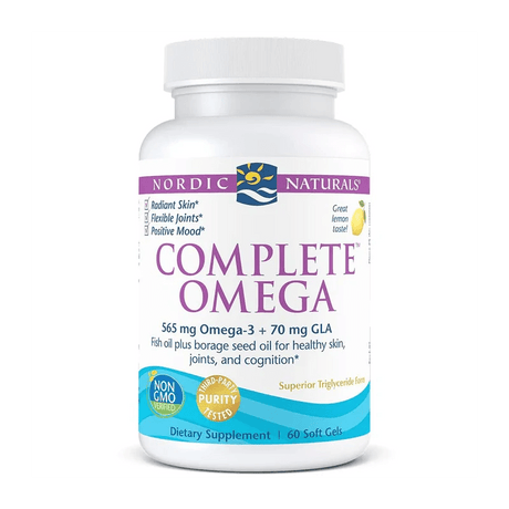 Nordic Naturals Omega-3 Lemon 565 mg + GLA 70 mg - 60 Softgels