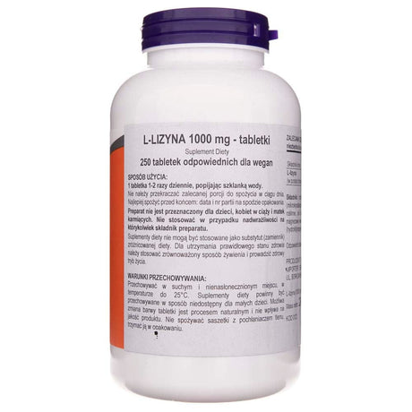 Now Foods L-Lysine 1000 mg - 250 Tablets