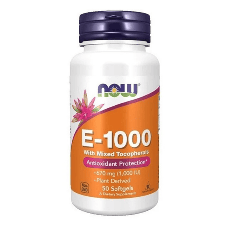 NOW Foods Vitamin E 1000 IU with Mixed Tocopherols - 50 Softgels