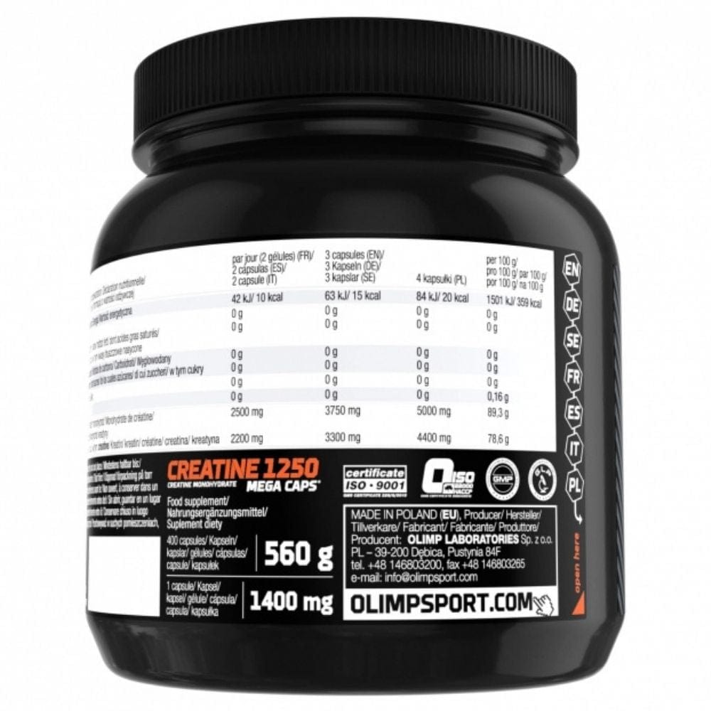 Olimp Creatine 1250 mg - 400 Capsules