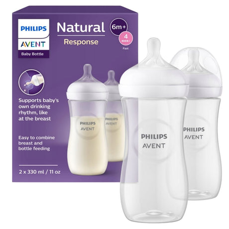 Philips Avent Responsive Baby Bottle Natural - 330 ml x 2